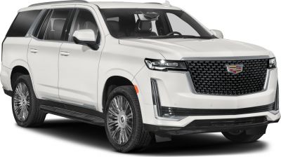 Luxury SUV front side with LED headlights and large black grille