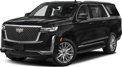 Full-size luxury SUV with chrome mesh grille and LED running lights