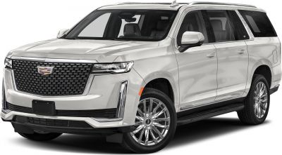 Luxury SUV front view with chrome grille and alloy wheels