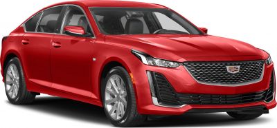 Front and side exterior of a sleek modern sedan with distinctive grille and headlights.