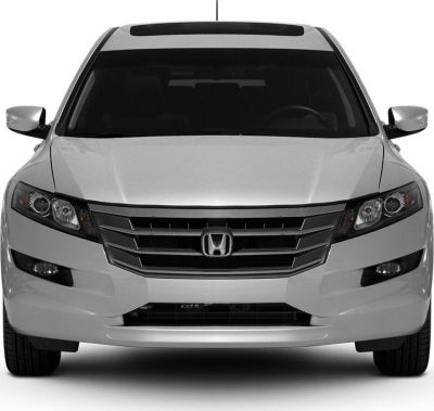 Front view with distinctive grille and headlights of a mid-size wagon