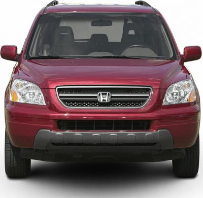 Front view showing grille, headlights, and bumper of mid-sized SUV