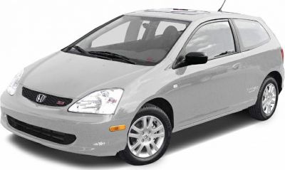 Front side view of compact two-door hatchback with alloy wheels and clear headlights