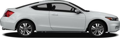 Sleek coupé body with alloy wheels and dark tinted windows side profile
