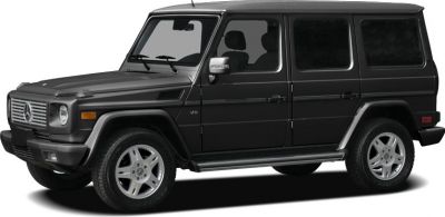 Front side view of a rugged SUV with iconic grille and alloy wheels
