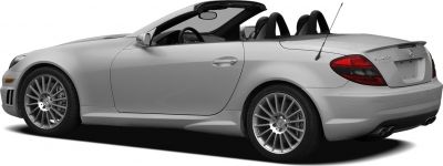 Convertible sports car with alloy wheels and quad exhaust pipes
