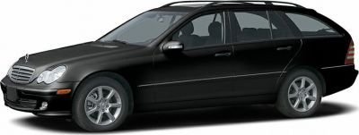 Black station wagon with sleek lines and alloy wheels