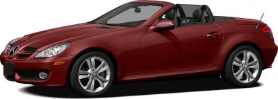 Red convertible with sleek body and alloy wheels side profile