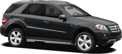 Black luxury SUV side view with chrome trim and alloy wheels
