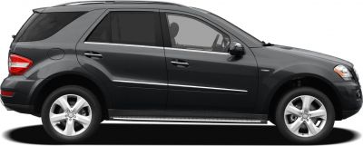 Side profile of mid-size SUV with alloy wheels and chrome details