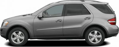 Side profile of a gray mid-size luxury SUV with alloy wheels