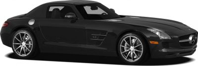 Black sports coupe with 5-spoke alloy wheels and 6.3 side badge