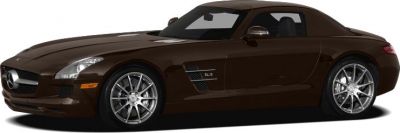 Side profile of a sleek coupe with stylish AMG wheels.