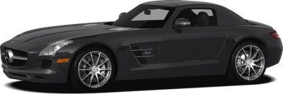 Black two-door sports coupe with aerodynamic design