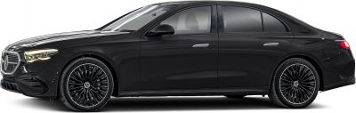 Sleek luxury sedan with LED headlights and black multi-spoke alloy wheels