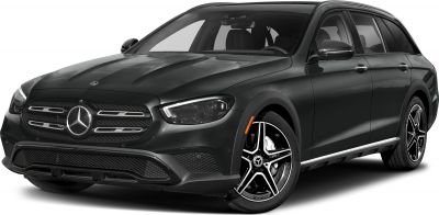 Front view with distinctive grille and alloy wheels of a luxury wagon.