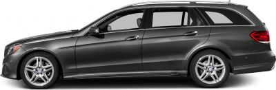 Side profile of a sleek station wagon with alloy wheels
