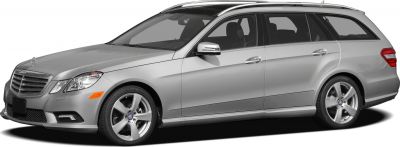 Silver station wagon with alloy wheels and front side view