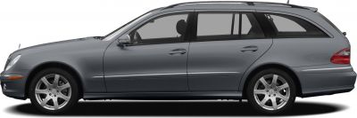 Side profile of mid-2000s station wagon with alloy wheels