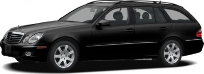 Black station wagon with alloy wheels and roof rails