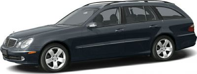 Side view of sleek wagon with chrome trim and five-spoke alloy wheels.