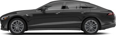 Sleek side profile with aerodynamic lines and sporty wheels