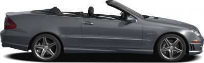 Side view of a sleek convertible with alloy wheels and open roof
