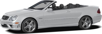 White convertible with AMG wheels and sporty design