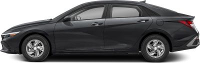 Side profile of sleek, modern sedan with distinctive angular body lines