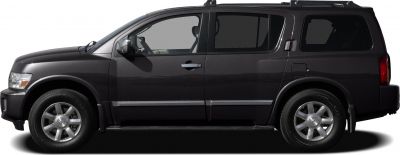 Full side profile of a large SUV with tinted windows and alloy wheels