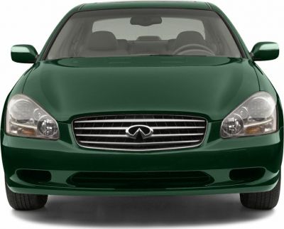 Front close-up of a sedan highlighting grille and headlights