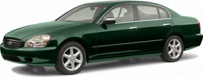 Side profile of a four-door sedan with sleek exterior and alloy wheels.