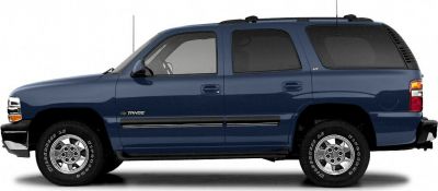 Side profile of a rugged SUV with chrome wheels and four doors