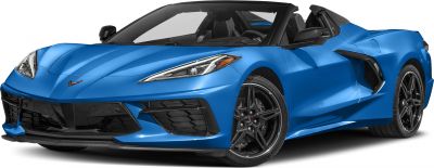 Aerodynamic front end and sleek alloy wheels of a sporty convertible roadster
