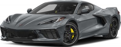 Mid-engine sports coupe with yellow brake calipers and large side air vents