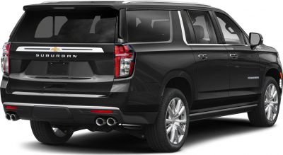 Rear view with quad exhausts and modern taillight design