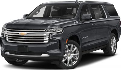 Bold chrome grille with sleek LED headlights on a large SUV.