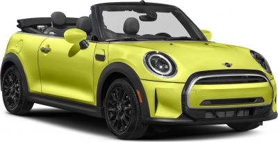 Compact convertible with round LED headlights and sporty design