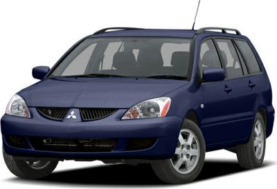 Front view of a compact wagon with distinctive headlights and roof rails