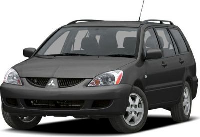 Front view of a wagon with roof rails and distinct headlights