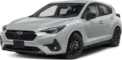 Front-side view with black alloy wheels and aggressive grille