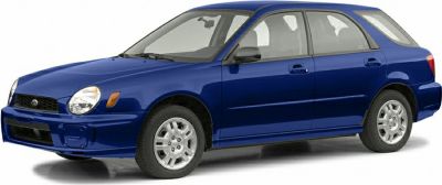 Front side view of a compact station wagon with rounded headlights and five-door layout.