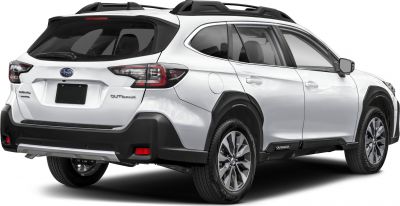 Rear and side profile of a silver SUV with rugged trim and roof rails