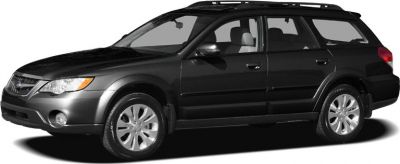 Black station wagon with roof rails and alloy wheels side view