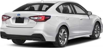Rear and side view of mid-size sedan with sharp rear lights and sleek design