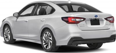 Facelift 2023 sedan rear view with modern taillights and alloy wheels