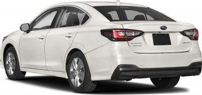 Rear view of sedan with distinct taillights and smooth rear panel