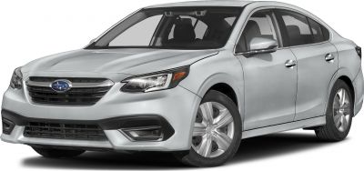 Front angle view of a silver sedan focusing on grille and headlights.