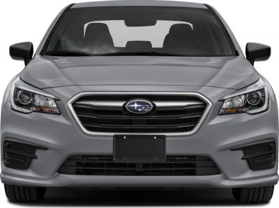 Front view with signature grille and headlights