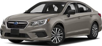 Front view of a sedan with distinctive grille and alloy wheels.